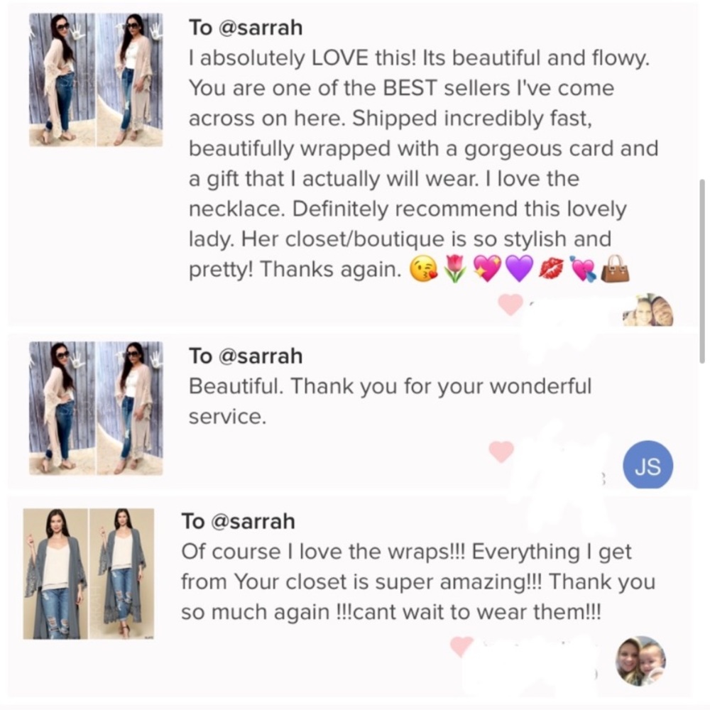 Last M New Cozy Boho Lace Trim Kimono Duster - Picture 4 of 12